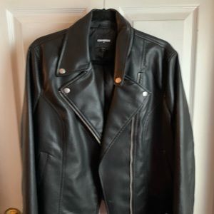 Express moto faux leather jacket